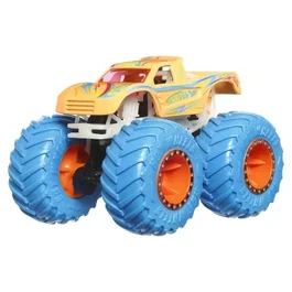 Hot Wheels Camion Monster Truck JFX08 phosphorescent brillant dans le noir 1:64 pour enfant à partir de 3 ans