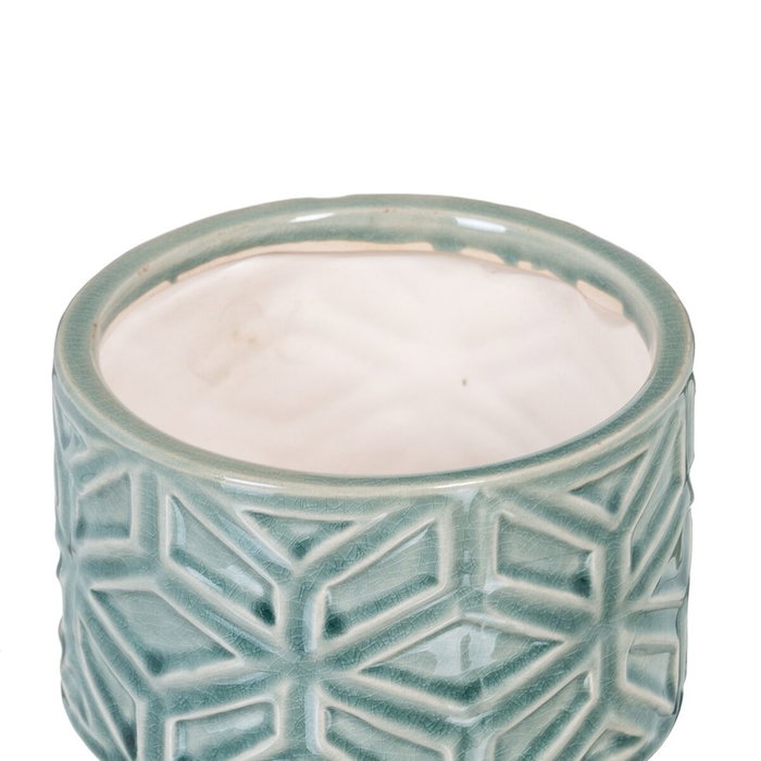 BigBuy Home Cache-pot Bleu Céramique 13,5 x 13,5 x 11,5 cm BigBuy Home Cache-pot Bleu Céramique 13,5 x 13,5 x 11,5 cm