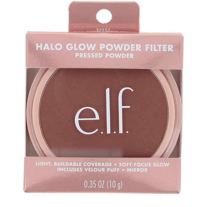 Elf Cosmetics Halo Glow Poudre Super #Rich Warm, Poudre Visage pour un Teint Flou et Naturel, Anti-Brillance et Pores, 10g