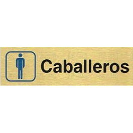 DUVER Plaque en Aluminium Or CABALLERO 150x45 mm