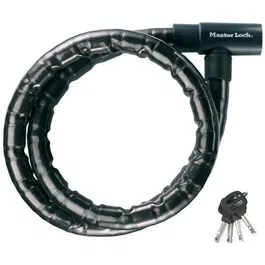 Master Lock Câble antivol à clé 8115EURDPS - Acier articulé Ø 22 mm, 1.2 m - Sécurisation vélo, moto, équipement sportif et outils