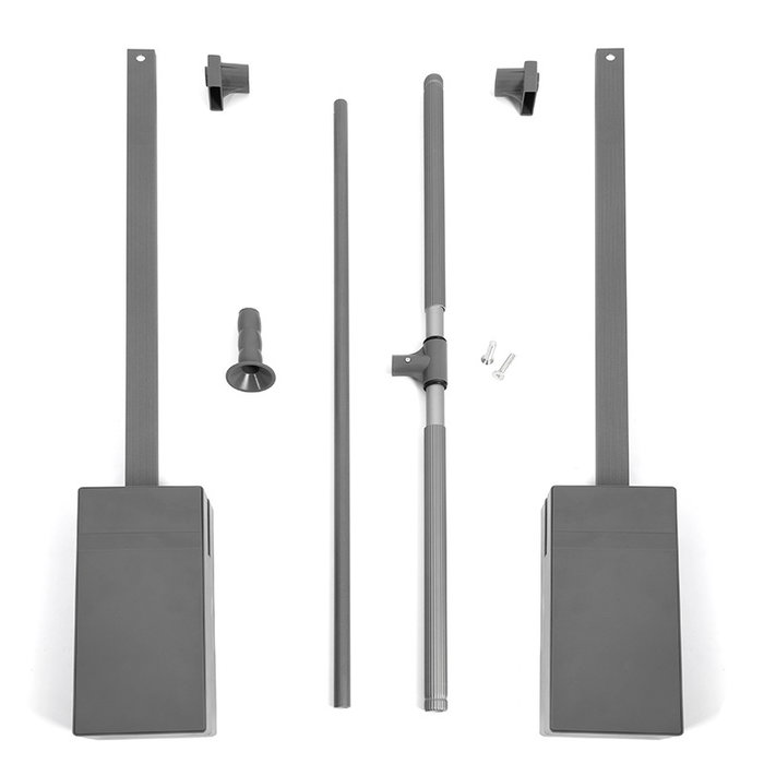 Herrajes ALK Perchero Abatible Série Óptima Acabado Grafito, Réglage télescopique 600-830 mm, Portée 10 kg pour Placard Herrajes ALK Perchero Abatible Série Óptima Acabado Grafito, Réglage télescopique 600-830 mm, Portée 10 kg pour Placard