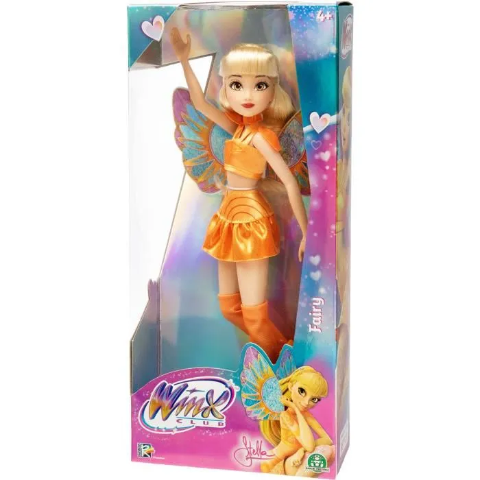 Winx - Poupée Stella Fairy - Série Fairy Stella - 26 cm avec ailes amovibles - Dès 3 ans - Réf. WNX765
