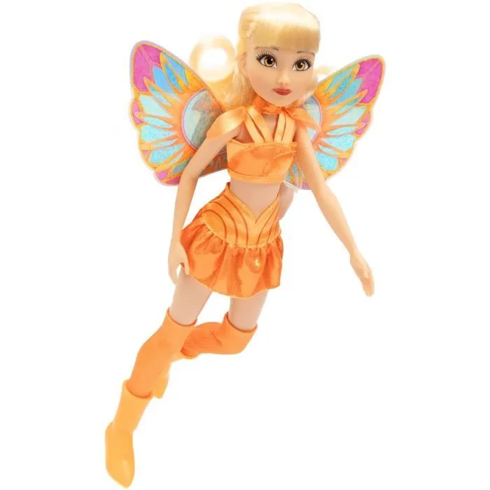 Winx - Poupée Stella Fairy - Série Fairy Stella - 26 cm avec ailes amovibles - Dès 3 ans - Réf. WNX765