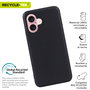 Muvit Recycletek Coque pour Apple iPhone 16, Fabriquée avec 100% Matériaux Recyclés, Flexible, Écologique