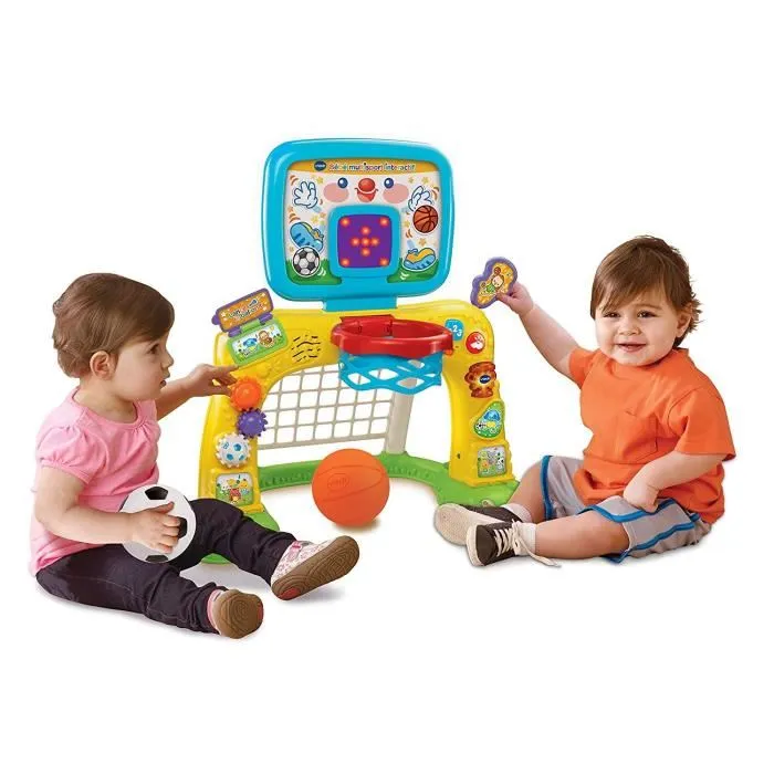 VTech Jeu interactif bébé multisport avec basket et foot, pour enfants de 12 à 36 mois, en français