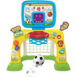 VTECH - Jeu interactif bébé multisport avec basket et football - Développe la motricité - Pour enfants de 12 à 36 mois
