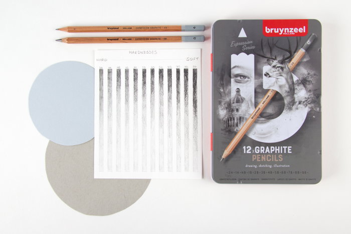 Bruynzeel Étui de 12 crayons à graphite Expression