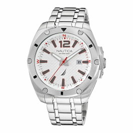 Nautica NAPTCS221 - Montre analogique pour homme en acier inoxydable gris