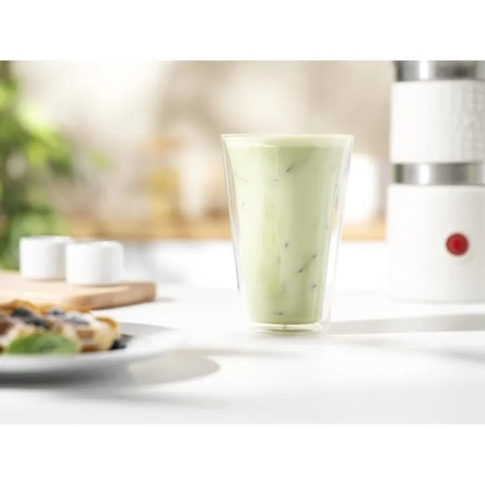 Bodum Verres à Double Paroi Canteen - Lot de 6 Verres Thermo Isolants en Verre Borosilicate 0.4 L Transparent - Pour Café, Thé et Boissons