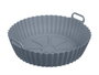 Kinvara Moule Rond pour Friteuse à Air en Silicone Gris - 22,5x6,5x19,5 cm (Set de 12)