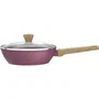 Arthur Martin AM3056 Sauteuse 24 cm Revêtement Céramique, Compatible Tous Feux Dont Induction, avec Couvercle et Panier Inox, Couleur Prune