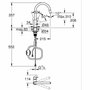 GROHE Start Curve Robinet de cuisine chromé avec bec haut en C et mousseur extractible