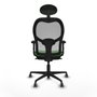 Piqueras y Crespo Chaise de Bureau avec Appui-tête Jorquera 2D036G1 Vert