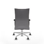 Piqueras Y Crespo Chaise Albacete confidente, Similicuir Gris, Base Blanche