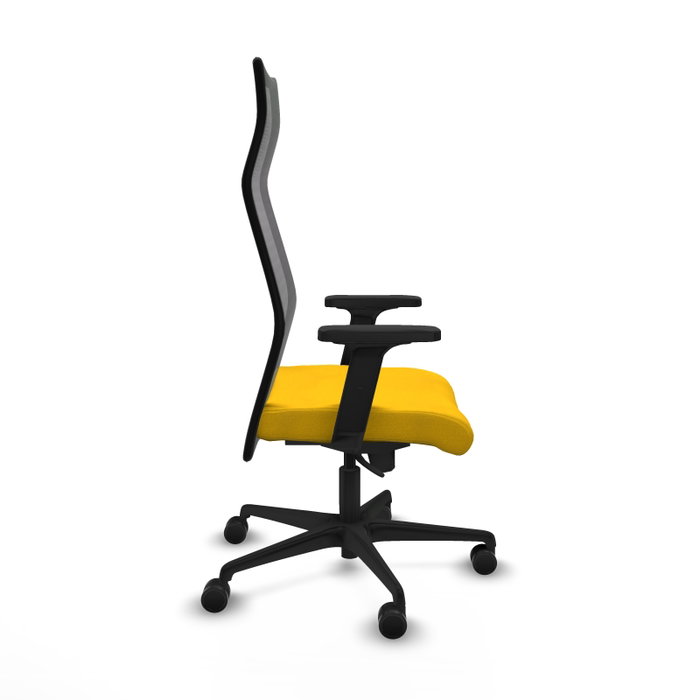 Piqueras y Crespo Albacete Chaise de Bureau Jaune et Noire