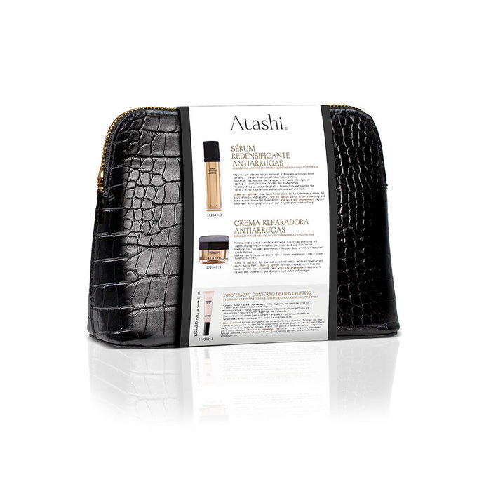 Atashi Coffret Anti-Âge 5 Pièces - Sérum et Crèmes Réparateurs Redensifiants Visage et Contour des Yeux