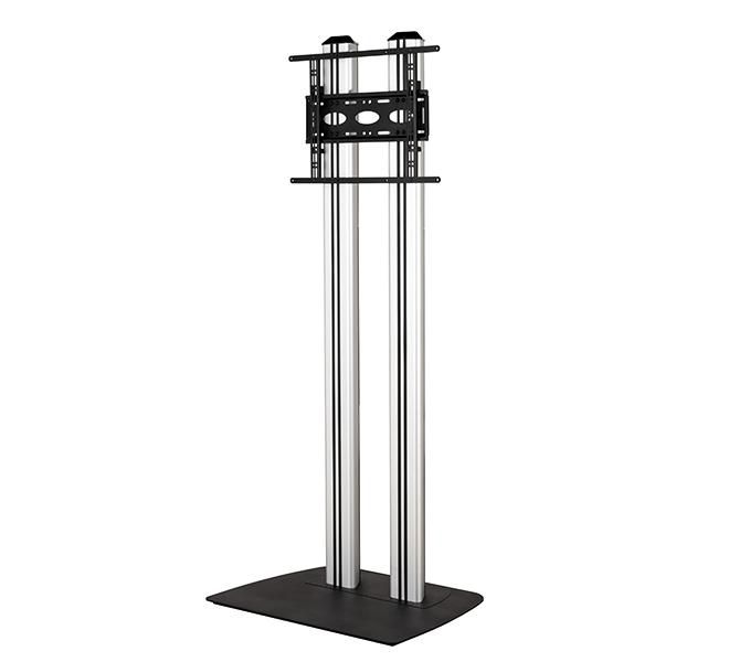 B-Tech BT4002 Base de sol large pour supports écrans plats, pour poteaux 50 mm ou colonnes BT8381, acier 6 mm, poignées, 800 x 600 x 19 mm, charge max 70 kg