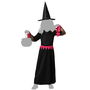 Costume pour Enfant Déguisement de Sorcière Robe Longue Rose avec Chapeau pour Fille 5-6 Ans - Halloween