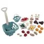 Ecoiffier Etal de marché Vert Azur, jeu d'imitation pour enfant avec chariot, balance, fruits, légumes, cagettes, fleurs et accessoires, Origine France