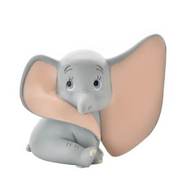 Widdop & Co Tirelire Dumbo Disney en résine colorée avec bouchon amovible et finition mate décorative