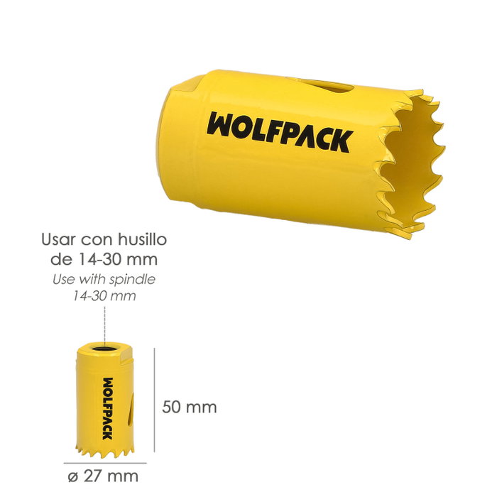 WOLFPACK LINEA PROFESIONAL Scie cloche bimétal Target Ø 27 mm