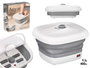 ARGON Masajeador de Pies Plegable en Silicone 400W 9,5L 35 x 14 x 38 cm Blanc et Gris (Set de 6)