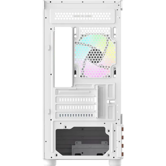 Thermaltake CA-1Z4 - View 170 WS ARGB Snow - Boîtier PC Mini tour, format Micro-ATX/Mini-ITX, 3 ventilateurs ARGB 120mm, façade en verre et bois, blanc