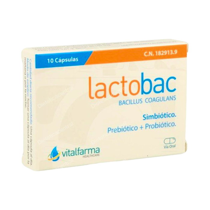 Vitalfarma Lactobac 15Cap. Complément alimentaire probiotique et prébiotique avec Bacillus coagulans et inuline Vitalfarma Lactobac 15Cap. Complément alimentaire probiotique et prébiotique avec Bacillus coagulans et inuline