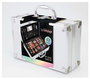 Markwins Maletin metalico maquillaje viajel Bon Voyage - Coffret maquillage métallique 43 pièces avec palettes, rouges à lèvres, vernis, pinceaux (25,60x18,50x9,5 cm)