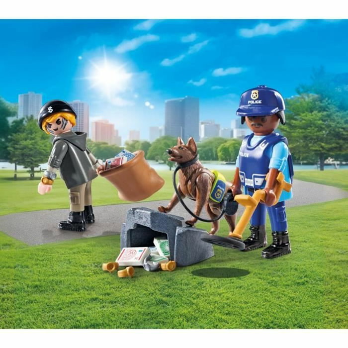 Playmobil 71731 Policier chien de recherche et voleur, Action Heroes Playmobil 71731 Policier chien de recherche et voleur, Action Heroes