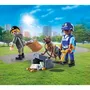 Playmobil 71731 - Coffret Policier avec Chien de Recherche et Voleur, 27 pièces, Les Policiers Action Heroes, À partir de 4 ans