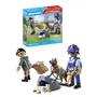 Playmobil 71731 - Coffret Policier avec Chien de Recherche et Voleur, 27 pièces, Les Policiers Action Heroes, À partir de 4 ans