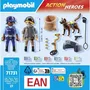 Playmobil 71731 - Coffret Policier avec Chien de Recherche et Voleur, 27 pièces, Les Policiers Action Heroes, À partir de 4 ans