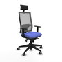 Piqueras y Crespo Chaise de Bureau Horna Bleu clair et Gris