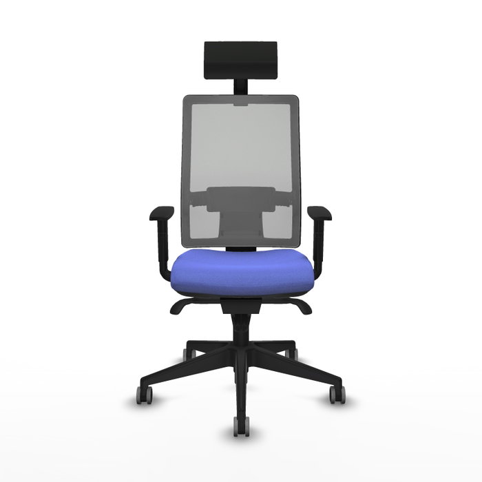 Piqueras y Crespo Chaise de Bureau Horna Bleu clair et Gris