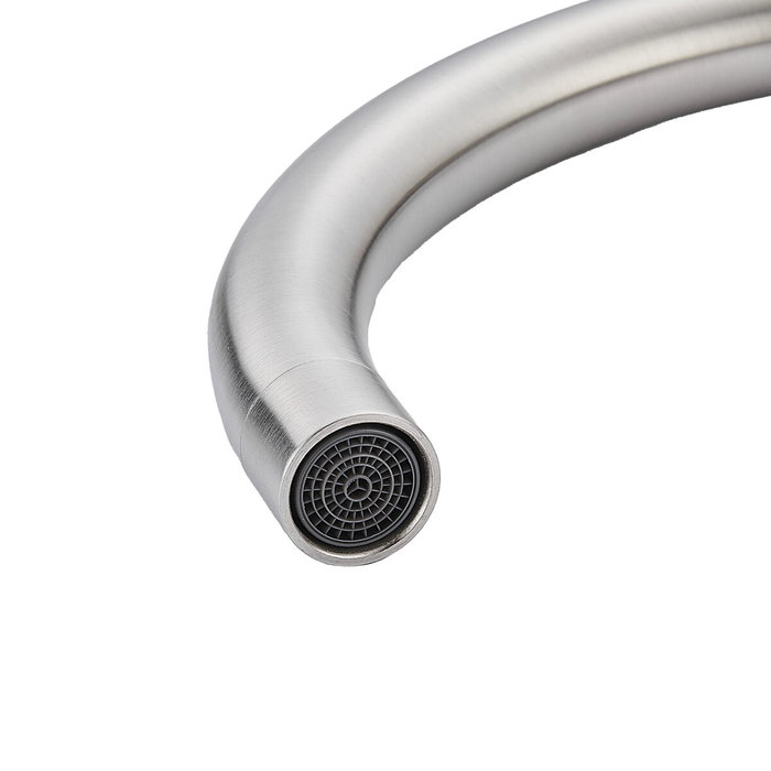 Mitigeur Fontastock Gris Acier inoxydable Céramique Alliage de Zinc Forme en C