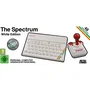 Plaion The Spectrum White Edition - Console rétro avec 48 jeux, manette THEJOYSTICK 8 boutons, clé USB THEMICRODRIVE