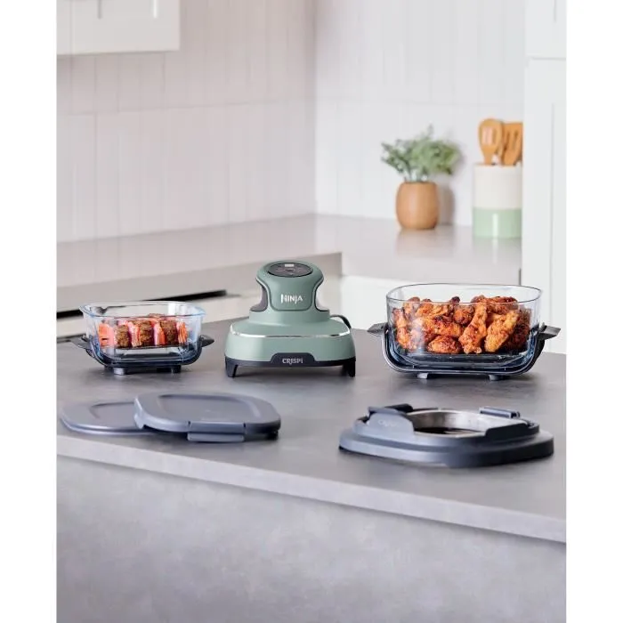 SharkNinja FN101EUSG Friteuse à Air Chaud Crispi - Noir et Vert