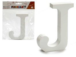 PINCELLO Lettre J en bois blanc 2x11cm