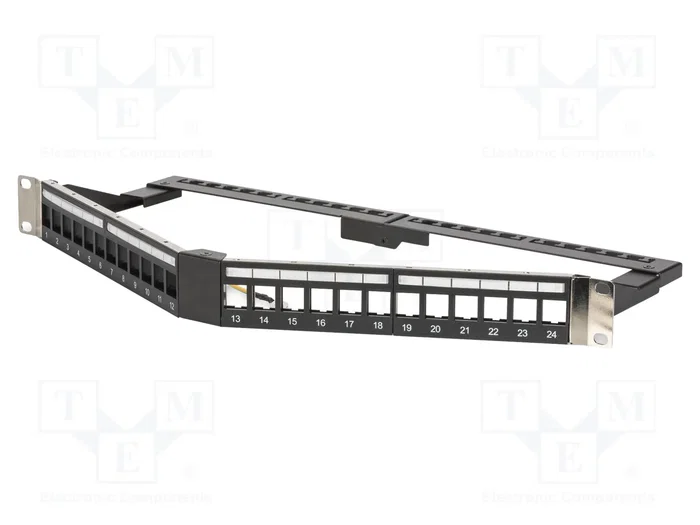DIGITUS Panneau de brassage Keystone blindé 24 ports 1U 19 pouces DIGITUS Panneau de brassage Keystone blindé 24 ports 1U 19 pouces