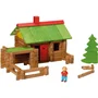 Jeujura Chalet en Bois 165 Pièces - Jeu de Construction en Bois Naturel à Assembler - Jouet Éducatif pour Enfants dès 5 Ans - Boîte 28 * 28 * 14 cm