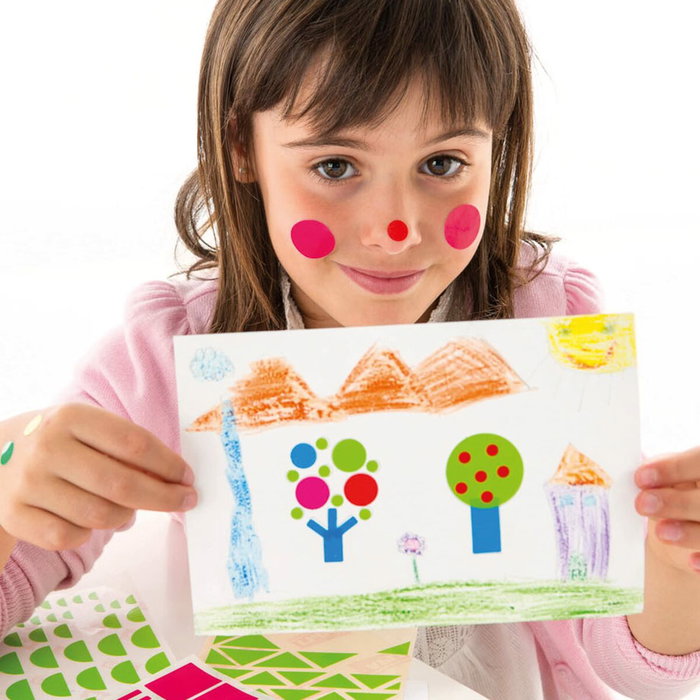 Autocollants Apli Bleu Rond Autocollants Apli Bleu Rond