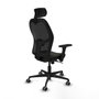 Piqueras y Crespo Chaise de Bureau avec Appui-tête Jorquera 3D036G2 Noir