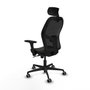 Piqueras y Crespo Chaise de Bureau avec Appui-tête Jorquera 3D036G2 Noir