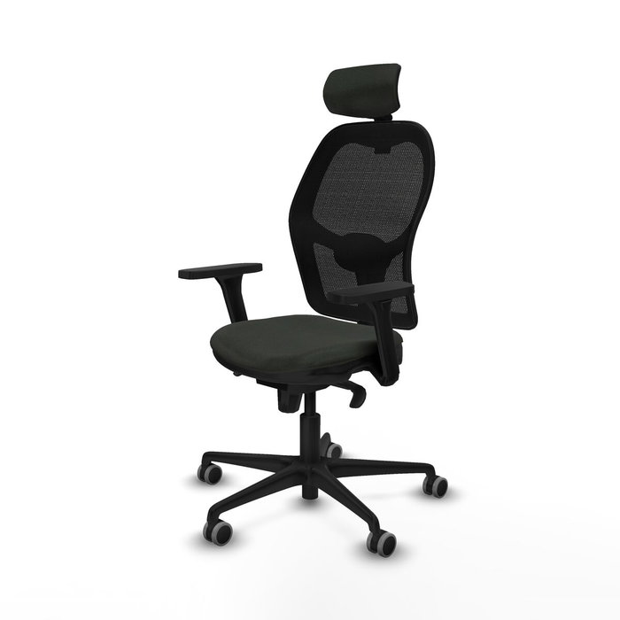 Piqueras y Crespo Chaise de Bureau avec Appui-tête Jorquera 3D036G2 Noir