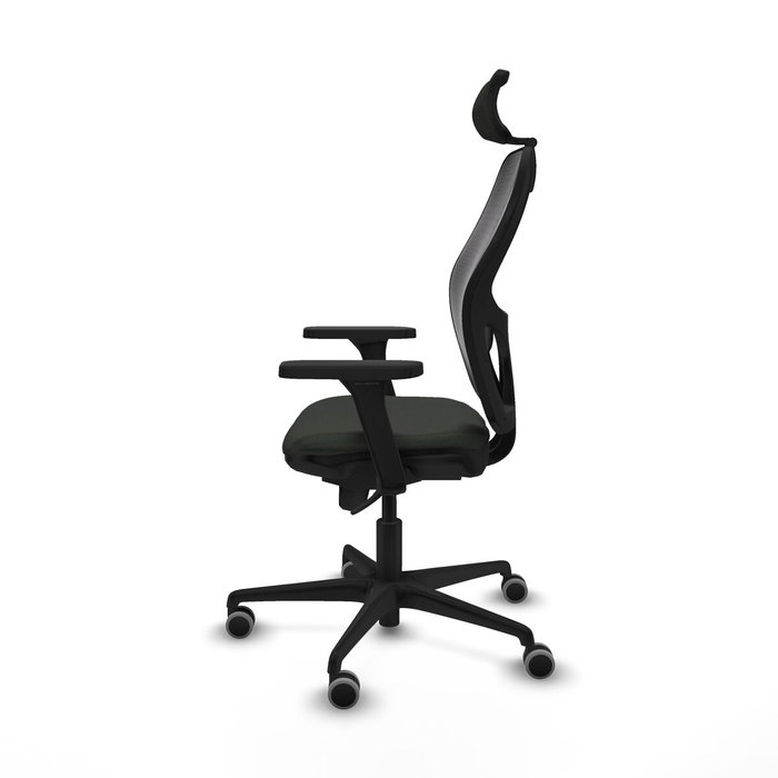 Piqueras y Crespo Chaise de Bureau avec Appui-tête Jorquera 3D036G2 Noir