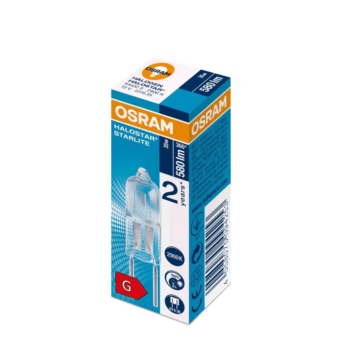 Ledvance/Osram Ampoule Halogène GY6,35 35W Blanc très chaud