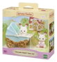 Sylvanian Families Les jumeaux Lapin Chocolat et poussette double