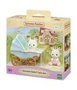 Sylvanian Families Les jumeaux Lapin Chocolat et poussette double